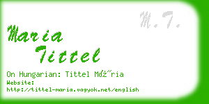 maria tittel business card